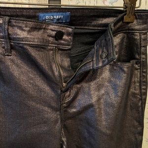 old navy rockstar coated skinny jeans